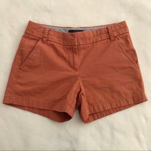 J. Crew 3” Chino Shorts in Burnt Orange